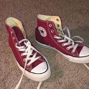 Burgundy high tops